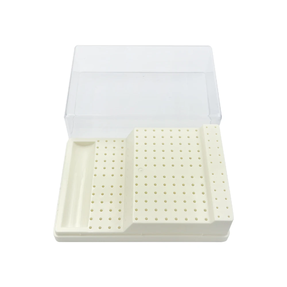 168 Holes Plastic Dental Burs Box Drill Diamond Stand Block Sterilization Placement Case Holder Dentistry Laboratory Instruments