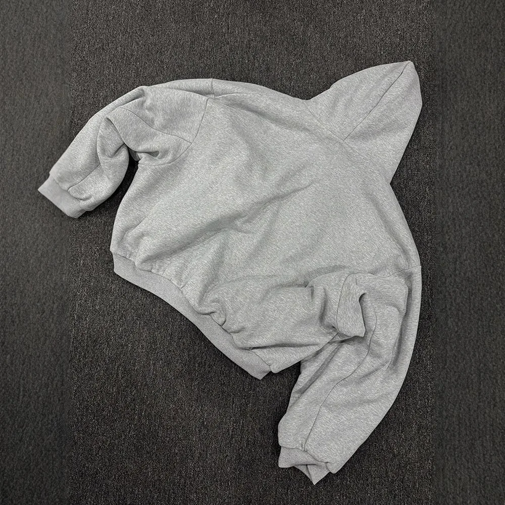 Sweat à capuche Double face avec fermeture éclair, haut à la mode, Style de rue, vêtements transcontinentaux, automne hiver, tendance, article unique