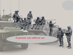 1:35 Ratio Die-cast Resin  Special Forces Soldiers 9 Figures Need To Be Assembled and Colored By Themselves