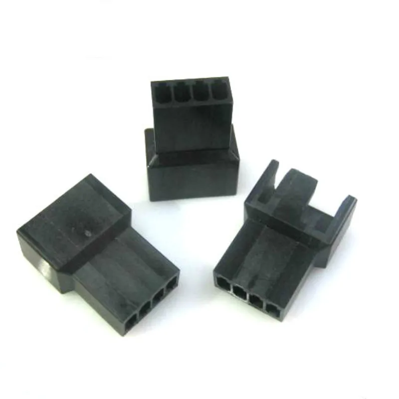 10pcs Black 2540 4 Pin 4Pin Fan female PWM Power shell connector housing for male Terminal crimp pins