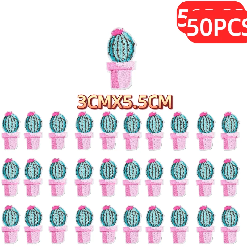 

10/50/100 шт., оптовая продажа, мультяшный кактус, ананас, перо, цветок, вышивка, ткань, гладильная ткань, сделай сам, декоративная нашивка