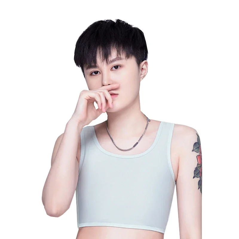 HaleyChan 3 Rows of Hook Mesh Breathable Plus Size Chest Binder for Tomboy Trans Lesbian Crossdresser FTM Corset  Strapless Top