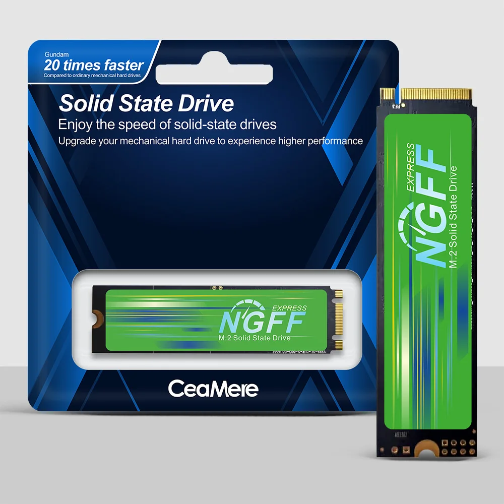 CeaMere NGFF M.2 SATA3 SSD 2-20 قطعة 128 جيجابايت 256 جيجابايت 512 جيجابايت محرك الحالة الصلبة 2280 محرك الأقراص الصلبة الداخلي للكمبيوتر المحمول سطح المكتب