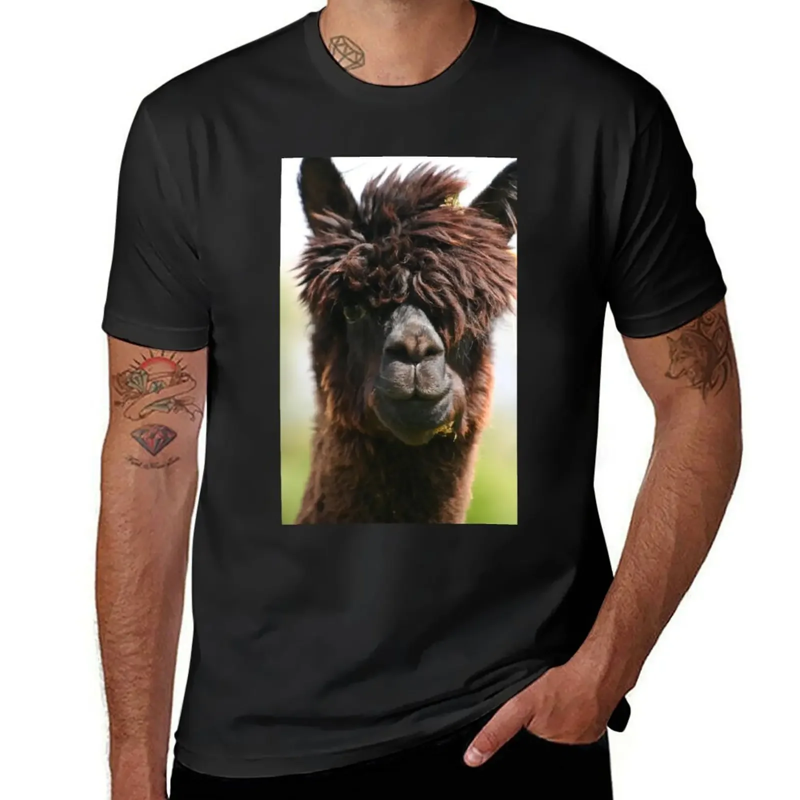 

Alpaca T-Shirt animal prinfor boys designer shirts Clothing basketball graphic tees mens graphic t-shirts