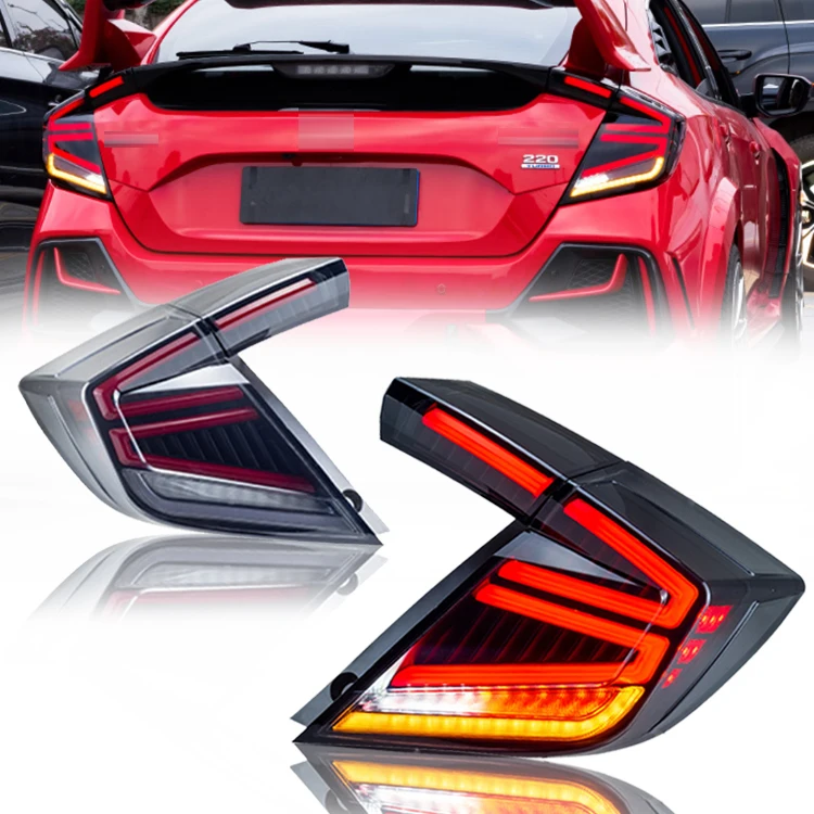 

LED Tail Lights For Honda Civic Hatchback 2016-2020 Car Rear Lamp Assembly