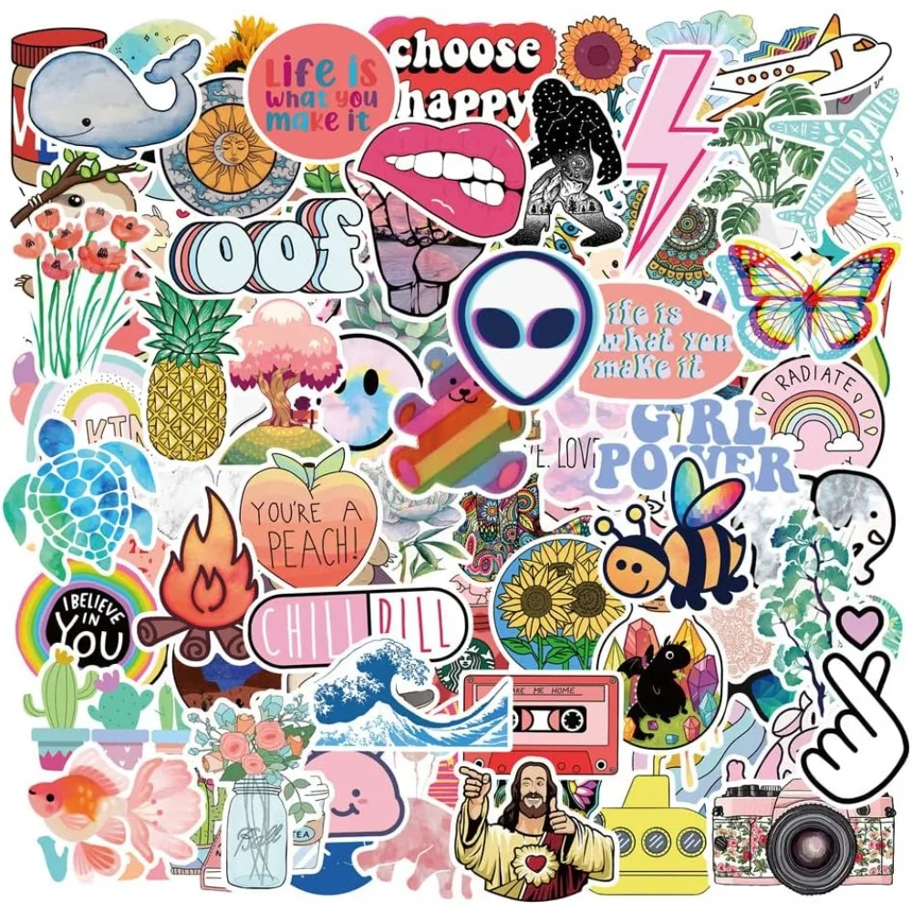 50/100 Stück Naturzeit Niedliche Cartoon-Aufkleber Graffiti DIY Wasserdicht Telefon Laptop Gepäck Skateboard Sammelalbum