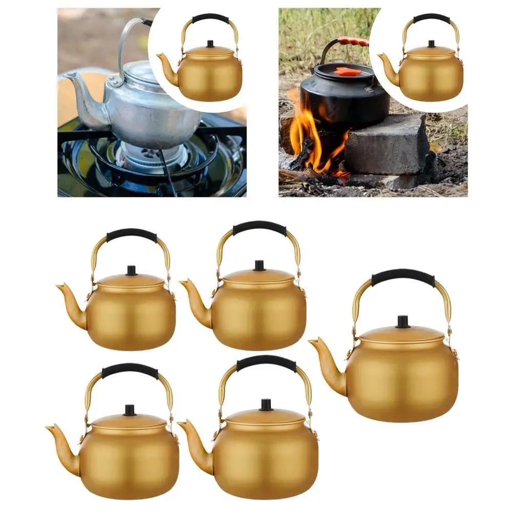 Multi Size Aluminum Stovetop Kettle Whistling Teapot Water Boiler for Gas Stove Camping Tea Brewing Tea Ceremony