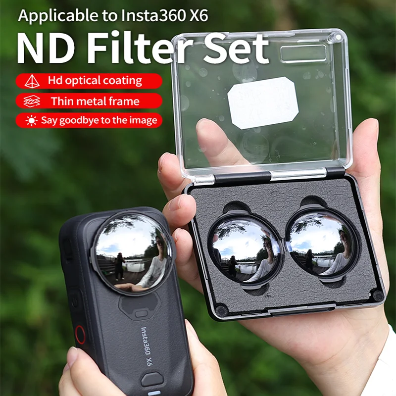 Lens ND Dimming Filters PC Protective Cap For Insta360 X6 Panoramic Camera ND16/32/64 Filters For INSTA 360 x6 Photography Kit