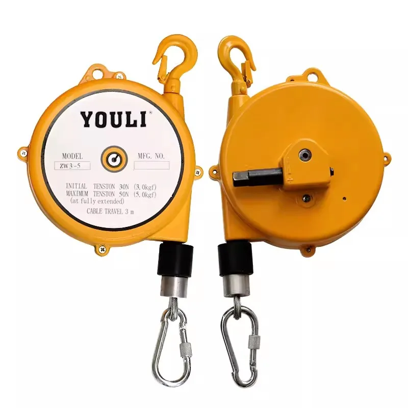 9-15KG Spring Balancer Self-locking Tower-Type Lifting Hook Spring Holder Steel Wire Rope Lifting Jack