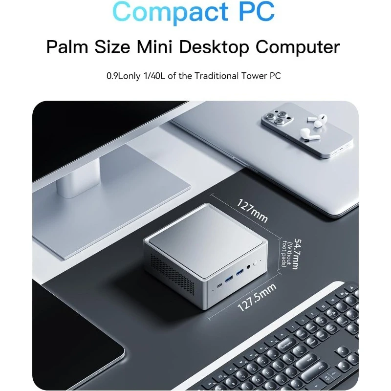 Mini PC Venus Series NAB9 Core i9-12900HK di 12a generazione (14°C/20T, fino a 5,0 GHz) Micro PC SSD da 32 GB DDR4 512G PCIe4.0, doppio 2.