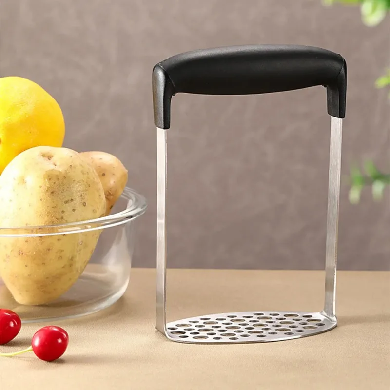 Kitchen Gadget Stainless Steel Potato Pusher Pressed Potato Masher Ricer Puree Fruit Juice Maker Smooth Mashed Potatoes Crusher