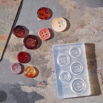 Crystal Epoxy Hars Mould Knop Gesp Casting Siliconen Mal DIY Ambachten Tool