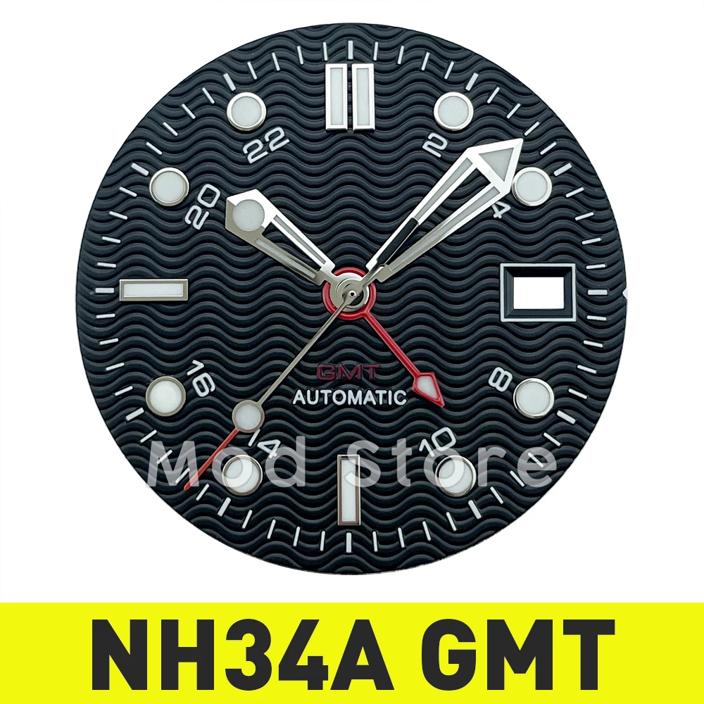 31mm SM300 Diver 200m Watch Dial Hands for NH34A GMT BGW9 Lume Dual Time 24 Hour NH34 MOD Parts