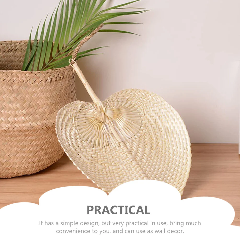 5 Pcs Hand- Held Fans Bamboo Chinese Style Natural Decoration Home Woven Weaving Wall Rattan Farmhouse