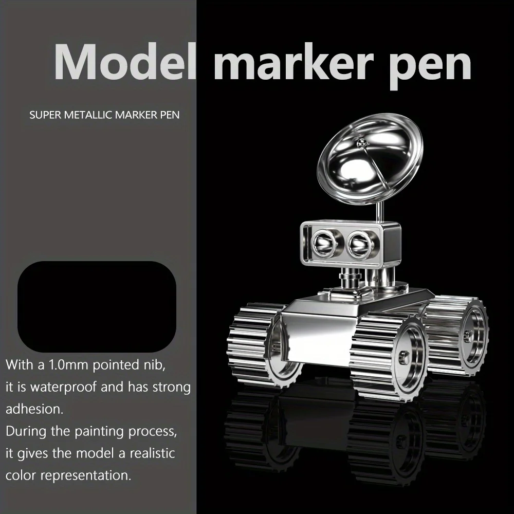 8 ألوان مجموعة قلم تحديد معدني 1 مللي متر لتقوم بها بنفسك قلم طلاء عاكس دائم الذهب والفضة ماركر اللمس ، نموذج اللوحة ، بمناسبة