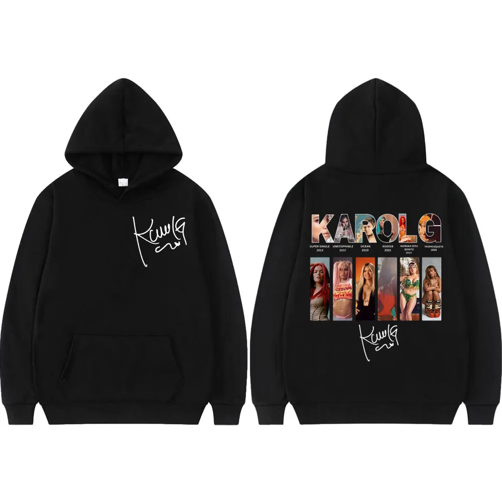 

Singer Karol G Tropicoqueta 2025 New Album Cover Graphic Hoodie Fashion Hip Hop Hooded Sweatshirt Men Women Oversized Pullovers