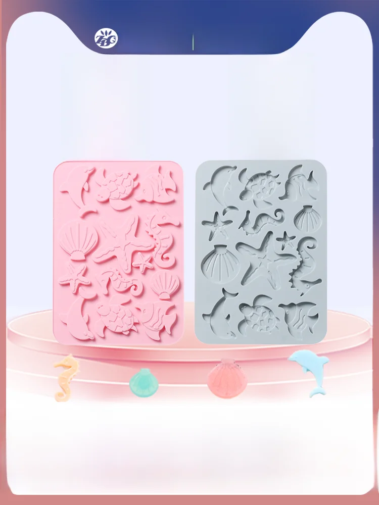 

Новая 3D-силиконовая форма для выпечки Ocean Life, термостойкая, многофункциональная, для тортов и печенья, кухонные принадлежности