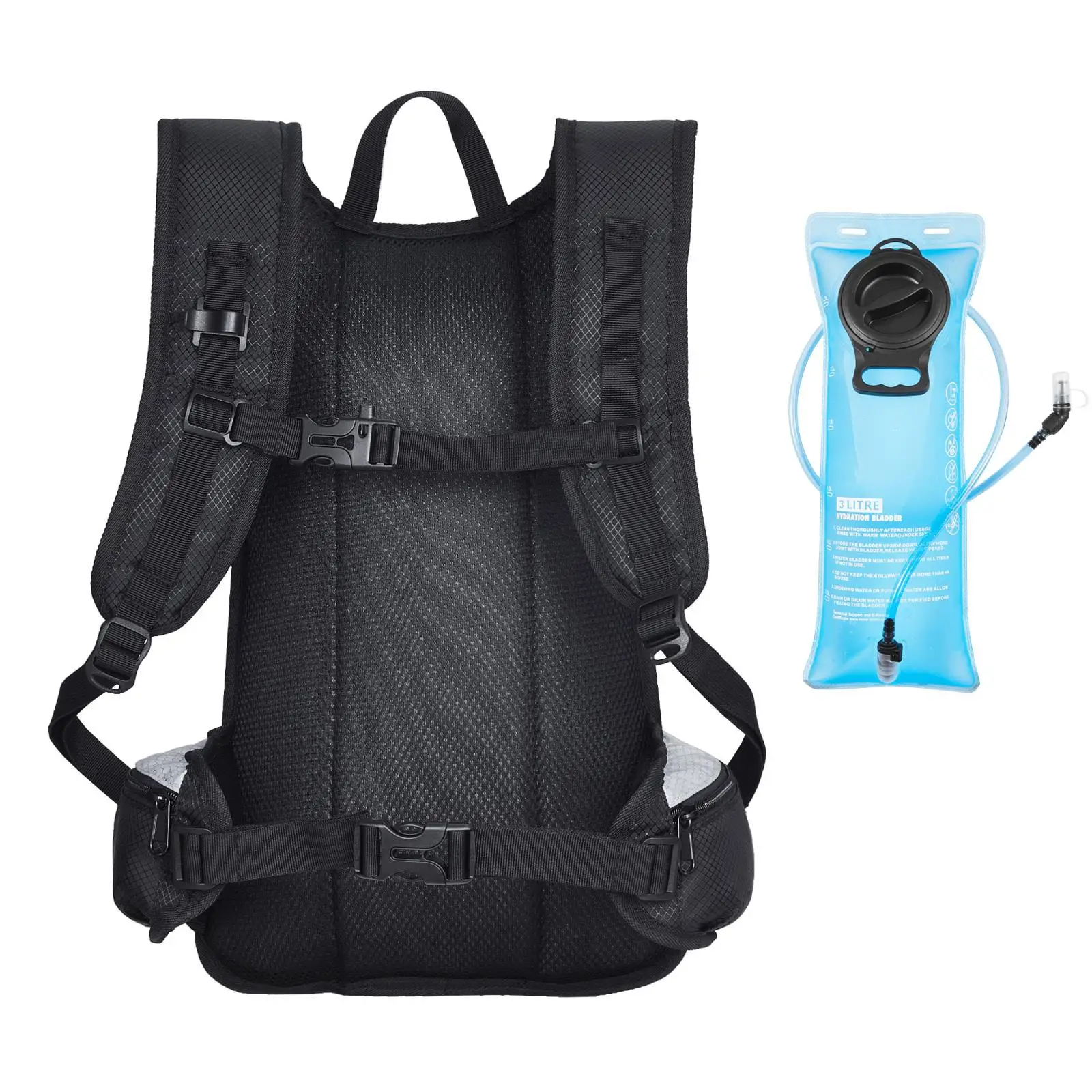 15L Insulated Hydration Backpack with 3L TPU Water Bladder for hiking Running Cycling Camping Storage Daypack for men Women