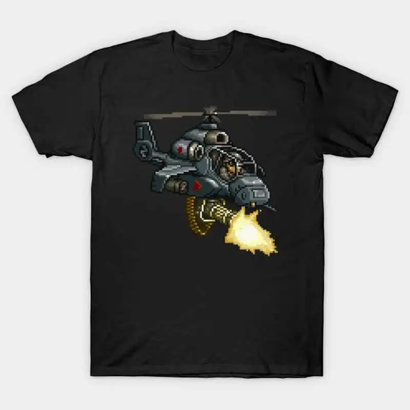 Metal Slug Game T Shirt 0813 Vintage Arcade Graphic Tee Retro Military Action Shooter printed Short Sleeve Casual Streetwear