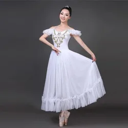 A Flowing White Or Pink Ballet Soft Gauze Long Dress For Women Or Girls