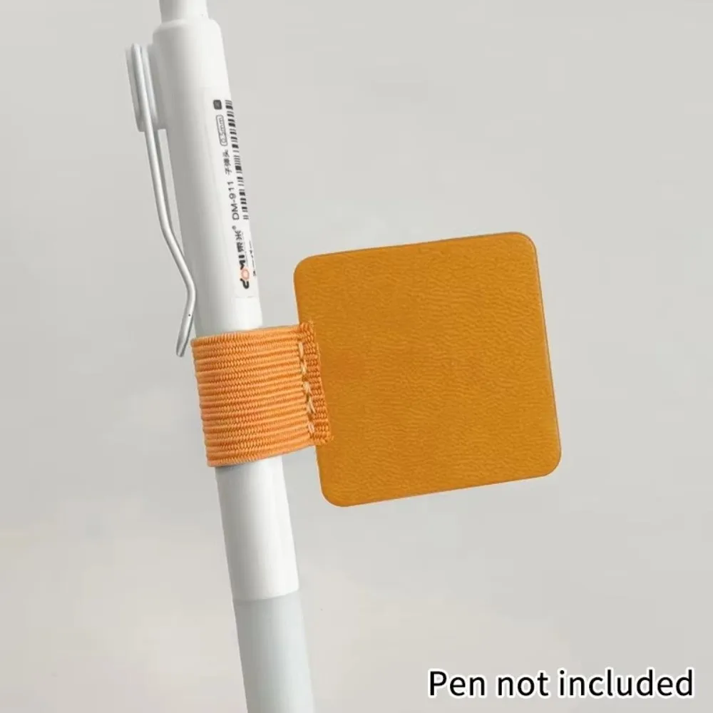 Portapenne portatile in pelle PU Portapenne anti-caduta anti-smarrimento Portapenne con gancio elastico per notebook