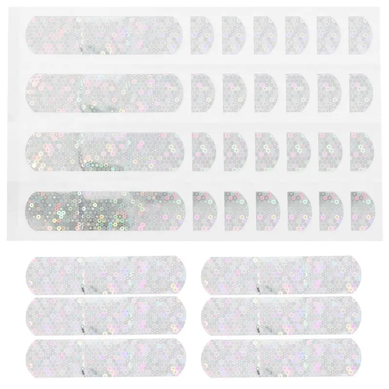 100Pcs bernapas perban luka Glitter perban luka pelindung luka stiker