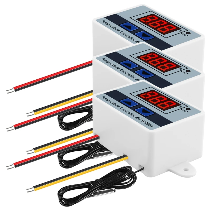 AB47-3Pcs 220V 10A numérique LED régulateur de température Thermostat interrupteur de commande sonde