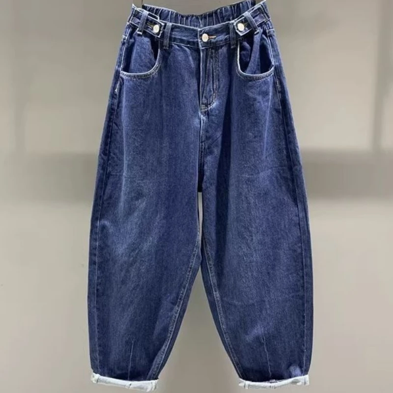 

plus Size Dad Jeans Harlan Loose Fit Men's Denim Pants Casual Straight Leg Trousers Autumn Winter Versatile Comfortable Jeans