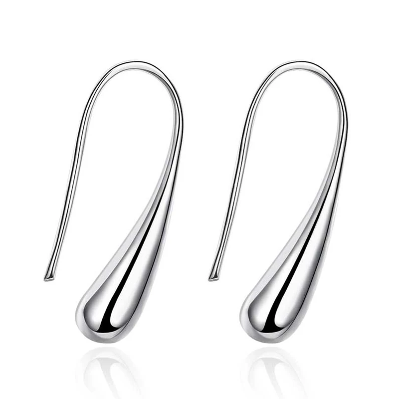 Hot Sale 925 Silver Earring Fashion Jewelry Teardrop/Water Drop/Raindrop Dangle Earrings For Women Valentine Gifts