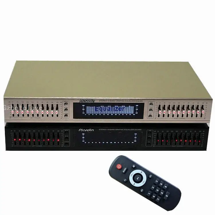 HIFI الرقمية التحكم عن بعد بلوتوث HD مضخم ستيريو EQ التعادل عالية منخفضة التعادل موالف ستيريو المنزل المزدوج 10 قطاعات