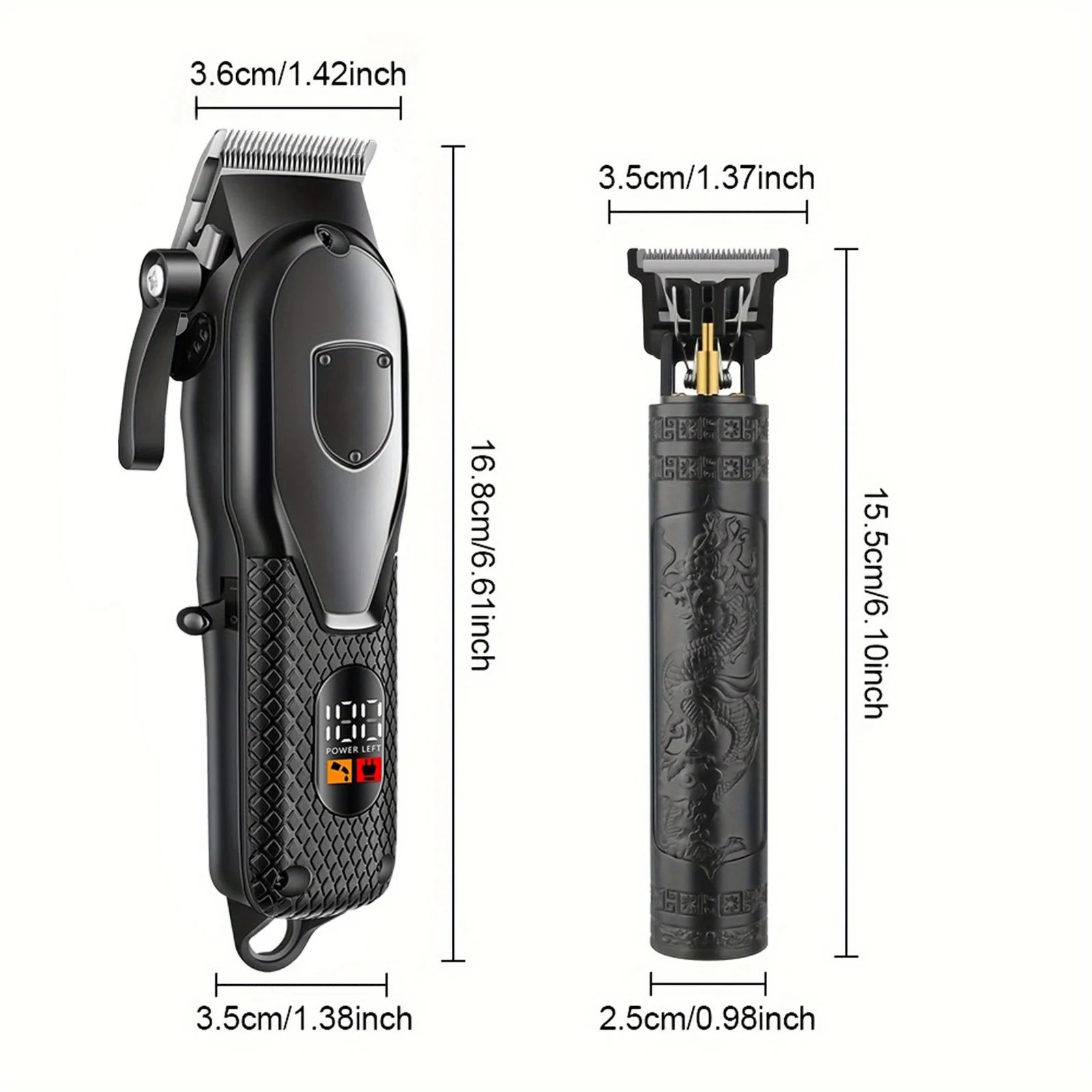 مجموعة ماكينة قص الشعر للرجال، شاشة LED، ماكينة قص الشعر اللاسلكية الاحترافية، ماكينة تشذيب اللحية، هدية العيد له