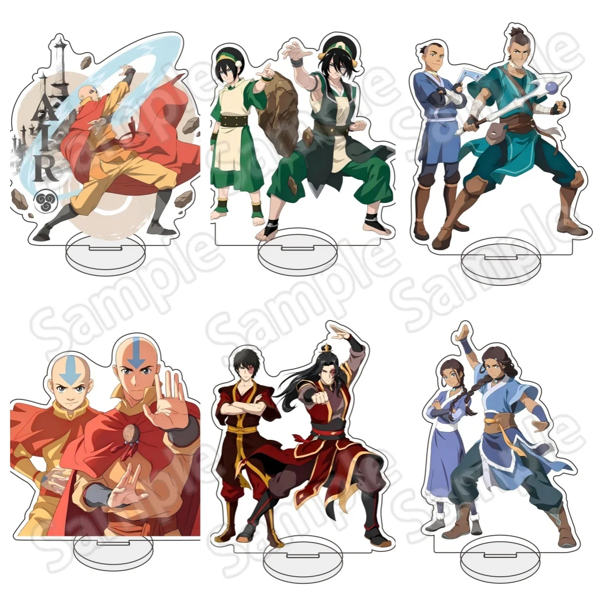 Avatar: The Last Airbender Young & Adult Aang 15cm Acrylic Stand & Keychain, HD Double-Sided Sandwich Printing, Anime Desktop Or
