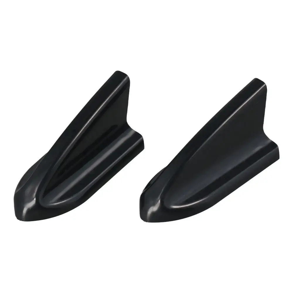 10pcs With Self-Adhesive Tapes Car Roof Spoiler Black / Carbon Fiber Black 52.5*23*22MM Car Body Spoiler Kit ABS Shark Fin Shape