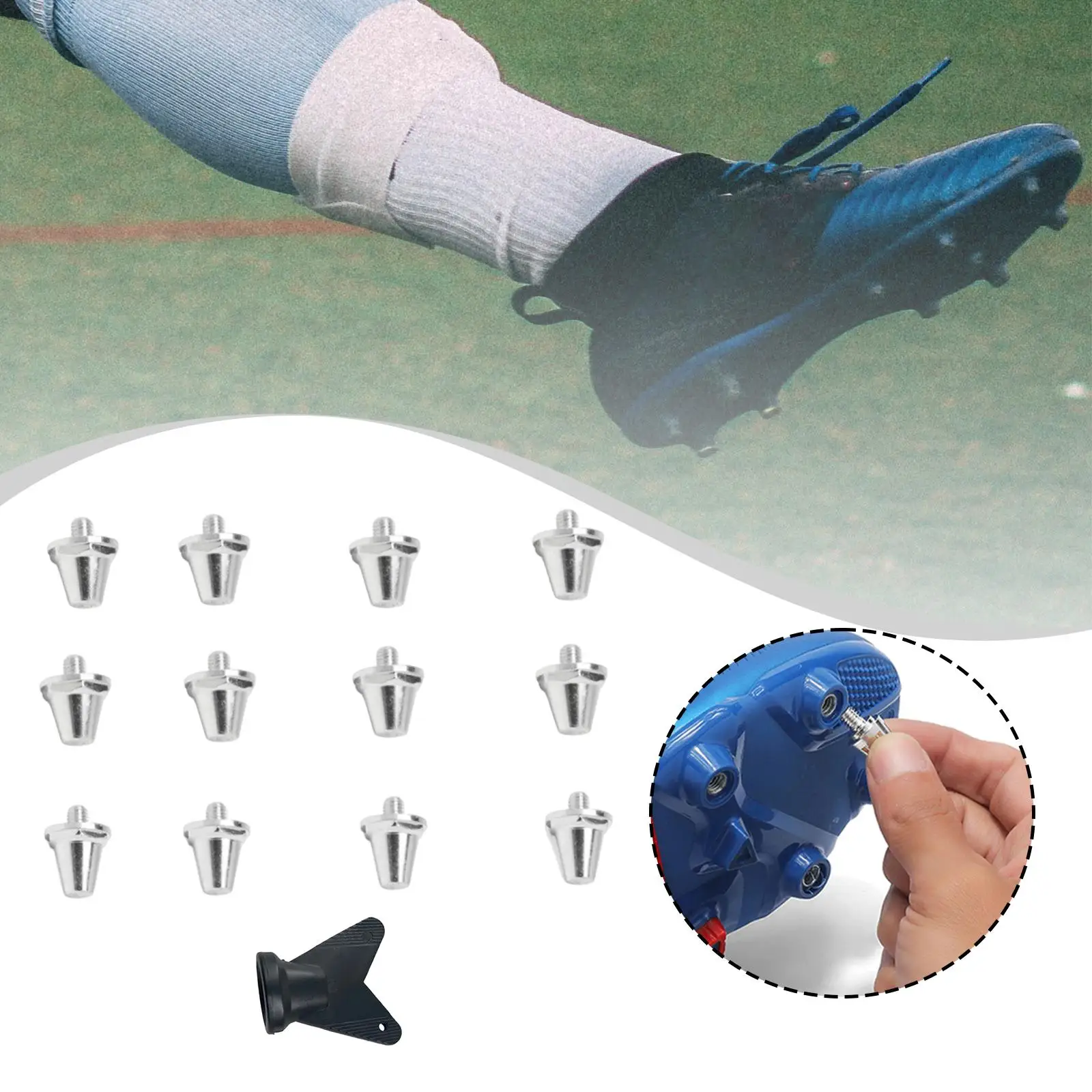 

12 шт. шипов для футбольных бутс, винтовые шипы для обуви для регби и футбола, аксессуары для футбольных бутс с шипами для тренировок на газоне и открытых спортивных площадках