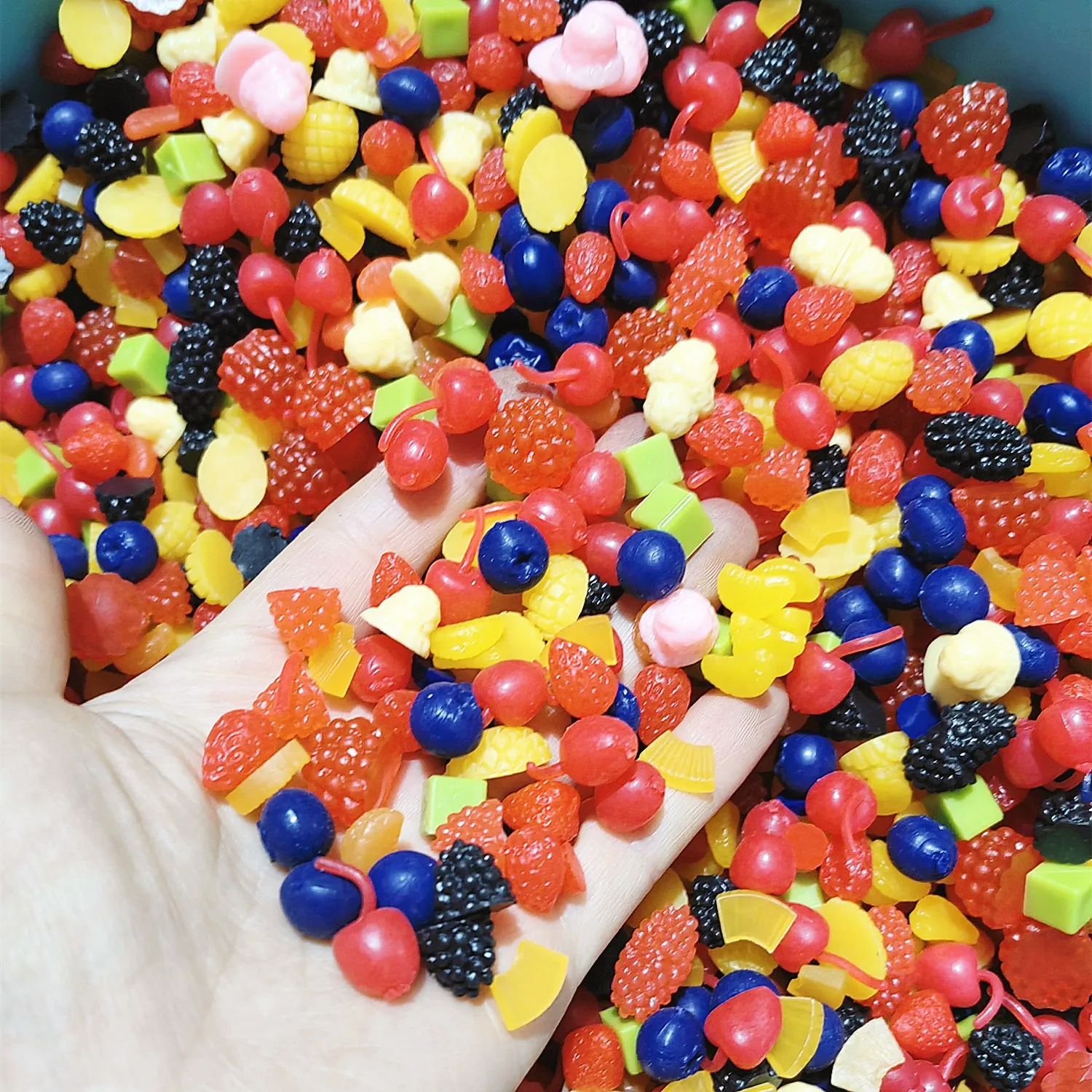 20 stücke weiche Simulation Früchte Kirsche/Blaubeere/Erdbeere Miniatur Kunst DIY dekorative Handwerk für Puppe Kinder Küche Spielzeug 10mm – Detail 4