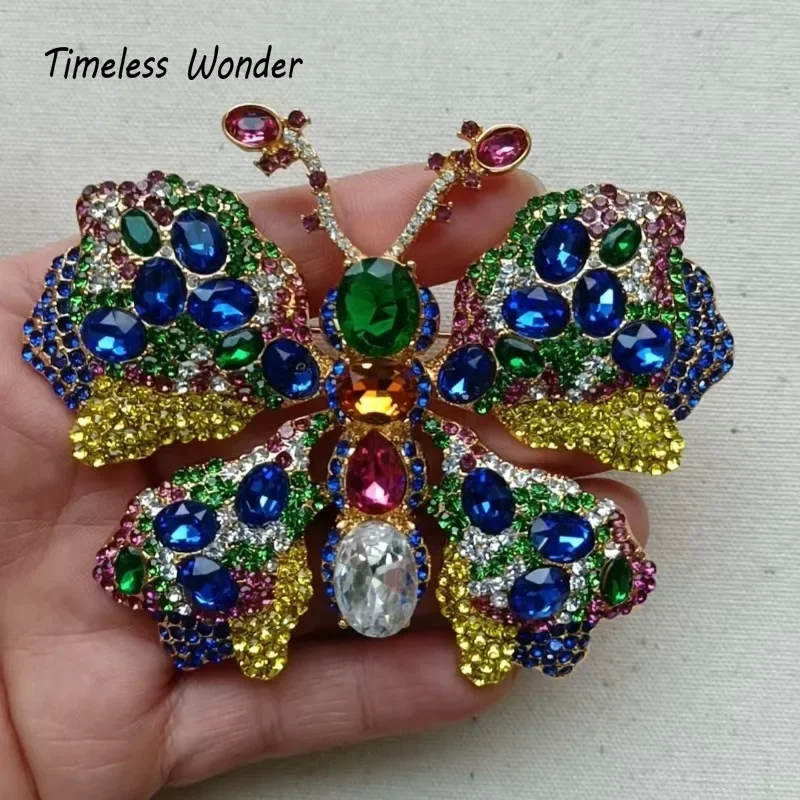 Timeless Wonder Fancy Zircon Butterfly Brooch Pins for Women Designer Jewelry Runway Rare Luxury Gift Sweet Classy 5381