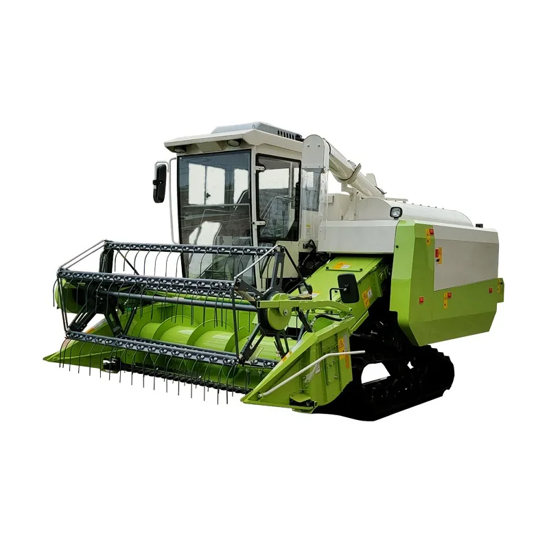 Paddy Combine Harvester Water And Mud Resistant Chassis Works Reliably In Continuous Rainy Season Paddy Harvest Environments
