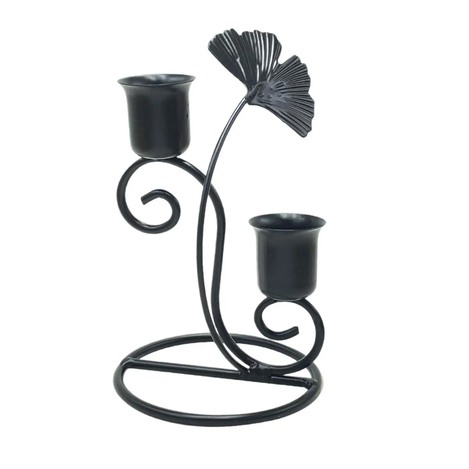 Taper Candle Holder Double Head Decor Iron Candlestick for Housewarming