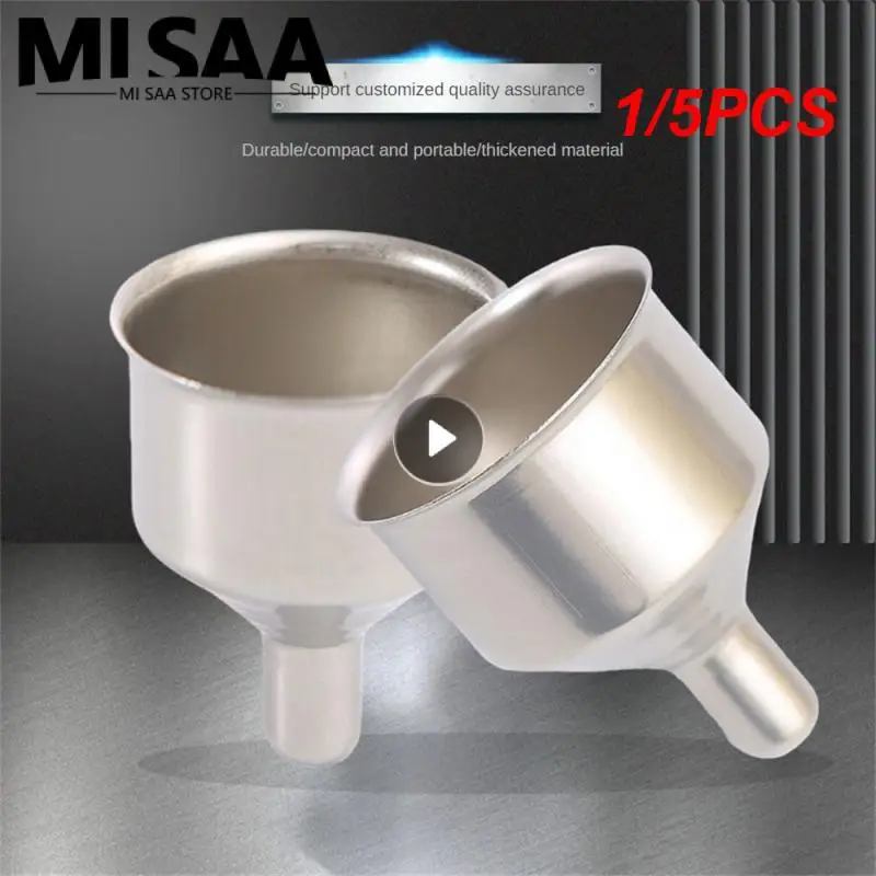 1/5PCS Efficient Liquor Transfer Leak-proof Stainless Steel Kitchen Funnel Stainless Steel Utensils Rust Prevention High Quality