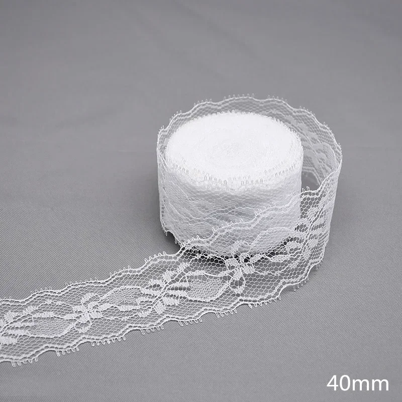 

10 Yards Lace Trimming Ribbon, White Lace Fabric for DIY Handmade Crafts, Embroidered Lace for Sewing Apparel Accessories