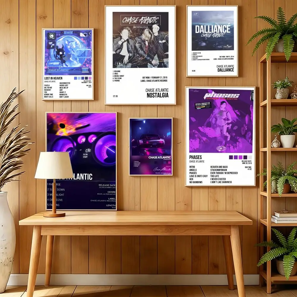 Affiche populaire du groupe C-Chase A-Atlantic, autocollants muraux auto-adhésifs HD pour chambre à coucher, salon, décoration de la maison, cadeau