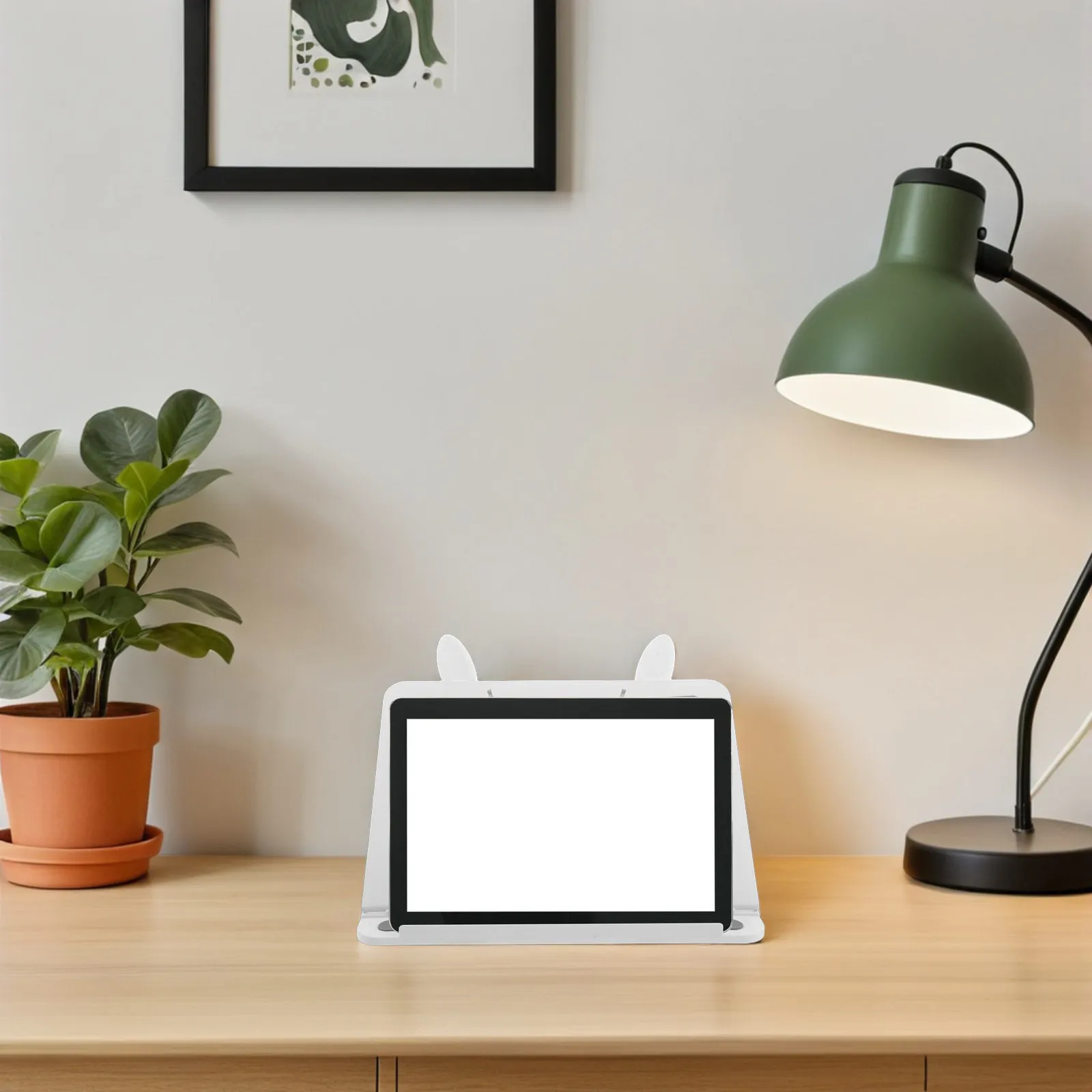 Desktop Laptop Stand Foldable Bunny Ear Adjustable Multi-Angle Universal Tablet Holder Portable Plastic Tablet Stand Holder
