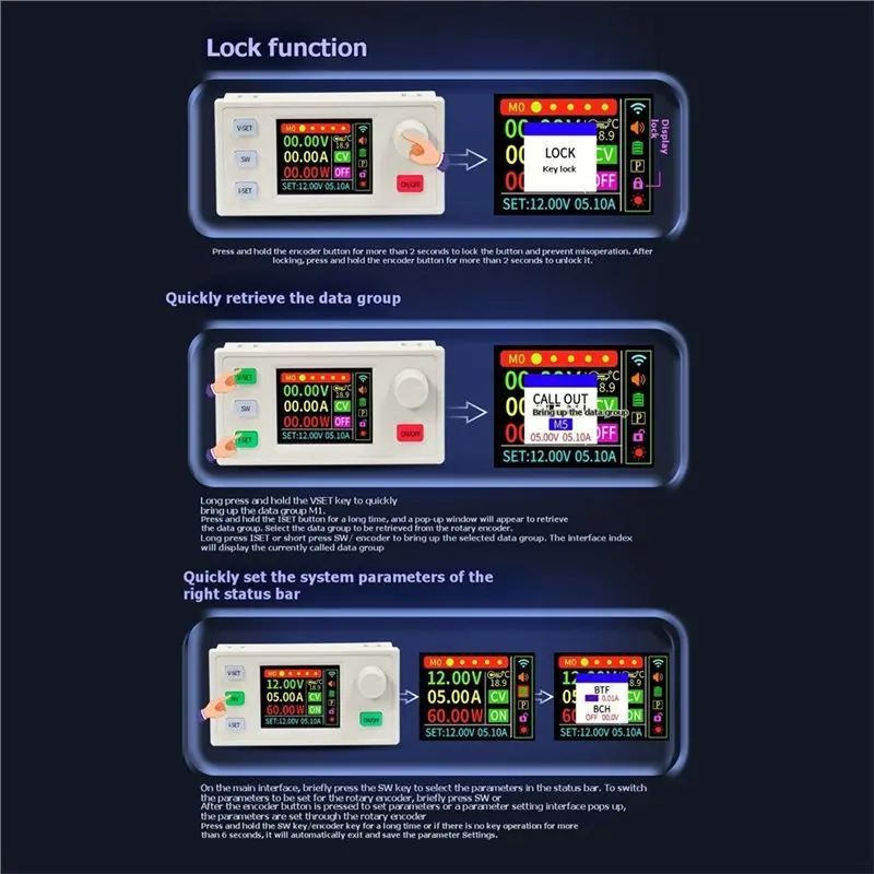AT43-XY-6530S CNC DC Módulo de fonte de alimentação regulada ajustável 65V/30A/2000W Tensão constante e corrente constante