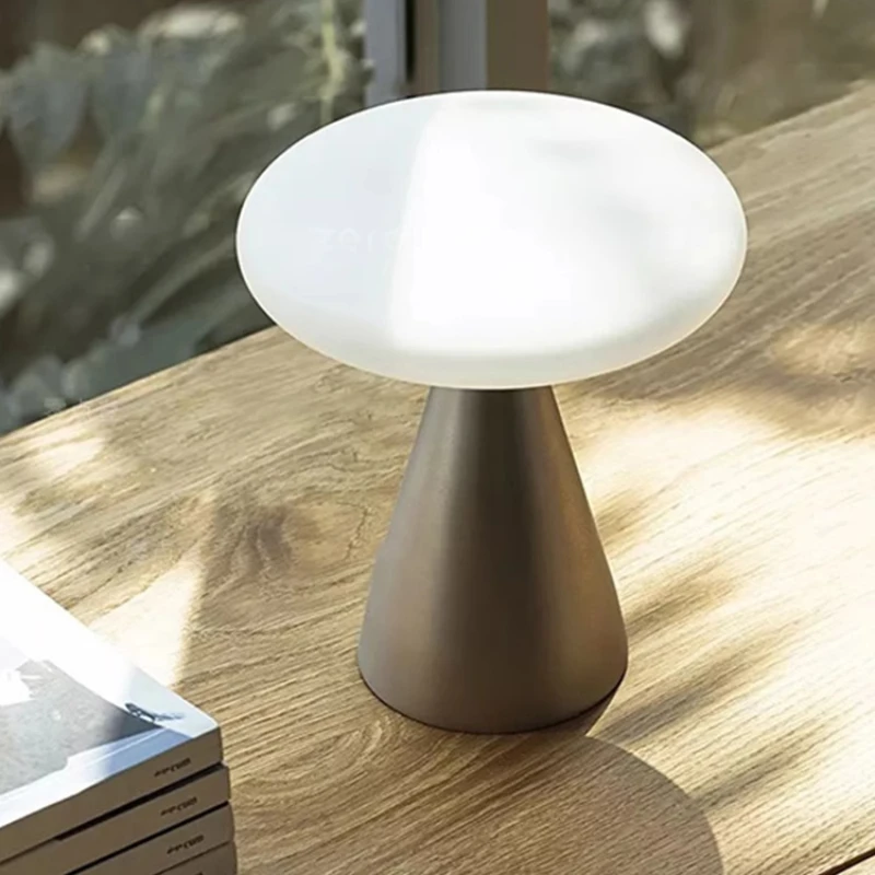 Danish Portable Charging Table Lamp with Touch Switch Atmosphere LED Marble Desk Lights Living Room Bedroom Bedside Study Cafe