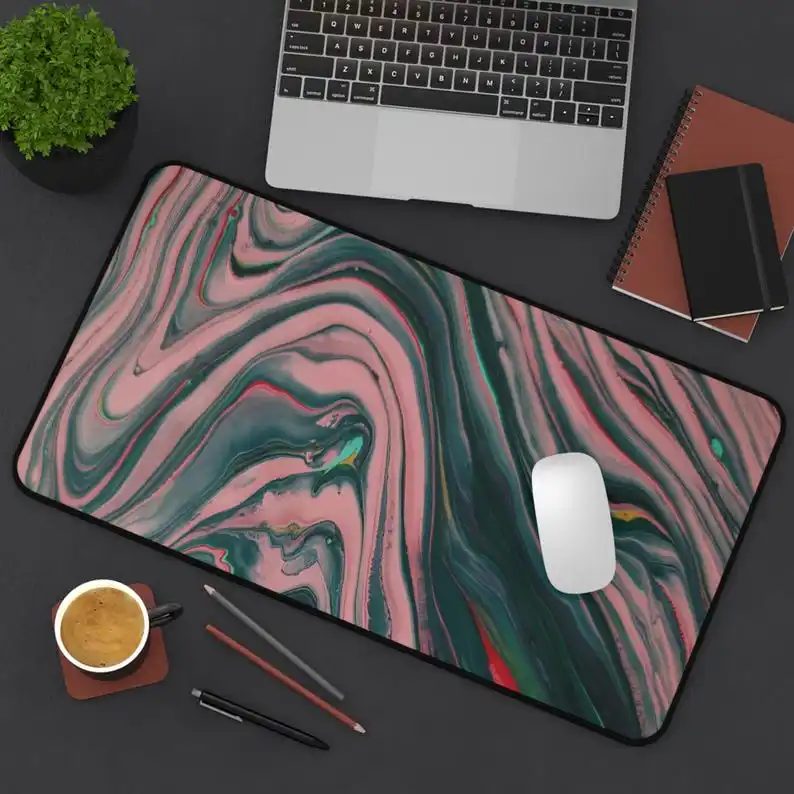 

Marble Pattern Desk Mats, Modern Geometric Pattern Mouse Pads, Office Accessory, Gamer Gift, Unique Workstation Decor Desk Mat