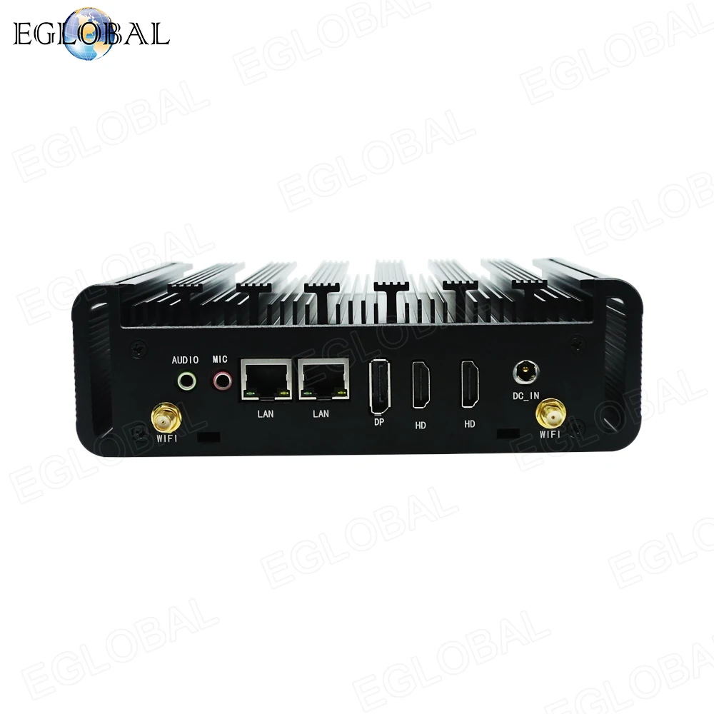 EGLOBAL Potente 12th Intel Core i3-1215U Mini PC industriale 2RJ45 Porta HD Dp 3USB3.0 2USB2.0 Tipo-C Win11PRO Mini Computer WIFI