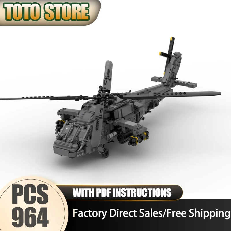 

Moc Building Bricks Sikorsky UH-60 Blackhawk ARMED Модель Технология Военный истребитель Игрушка DIY Сборка Рождественские праздничные подарки