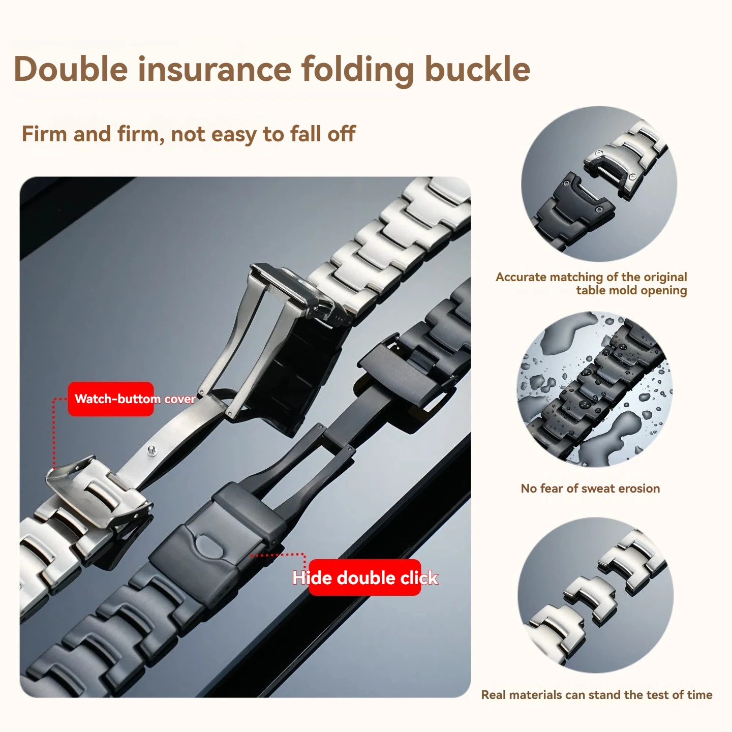 حزام سبائك التيتانيوم لسلسلة كاسيو PROTREK PRG-110Y/C/PRW-1300Y/PRG-130Y/PRW-1500Y ملحقات حزام الساعات من السيليكون الراتنج للرجال #4