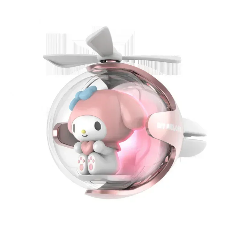 2024 New Kunomi Hello Kitty Kuromi Melody Car Mounted Aromatherapy Flying Ball Fragrant Slices Small Airplane Air Outlet Decorat