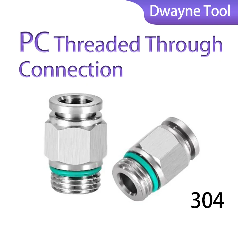 

10pcs 304 Stainless Steel Quick Connect Fittings, G Thread M5 1/8" 1/4" 3/8" 1/2" BSP - Durable Connectors for Pneumatic Tools.
